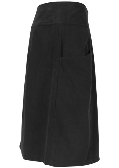 Aalia Cord Skirt in Black