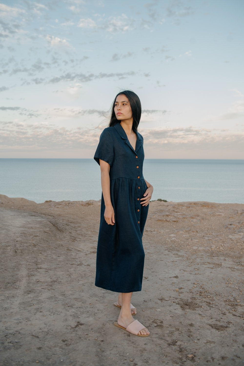 Shirt Dress in Hemp